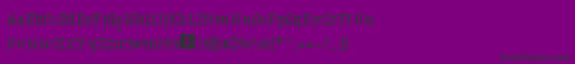フォントBfMnemonikaRegular – 紫の背景に黒い文字
