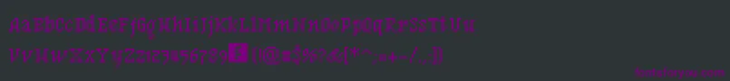 フォントBfMnemonikaRegular – 黒い背景に紫のフォント