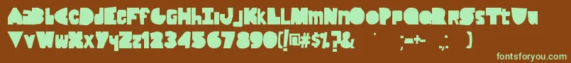 LackOfLuck Font – Green Fonts on Brown Background