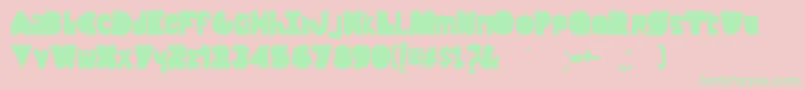 LackOfLuck Font – Green Fonts on Pink Background