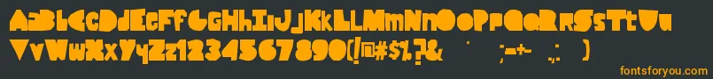 LackOfLuck Font – Orange Fonts on Black Background