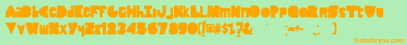 LackOfLuck-Schriftart – Orangefarbene Schriften auf grünem Hintergrund