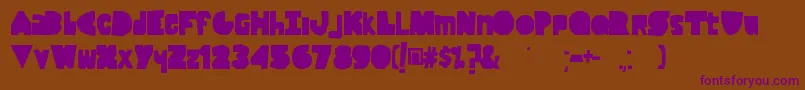 LackOfLuck Font – Purple Fonts on Brown Background