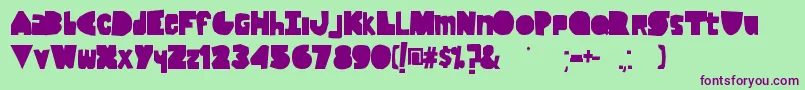 LackOfLuck Font – Purple Fonts on Green Background