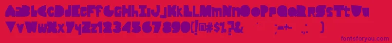 Шрифт LackOfLuck – фиолетовые шрифты на красном фоне