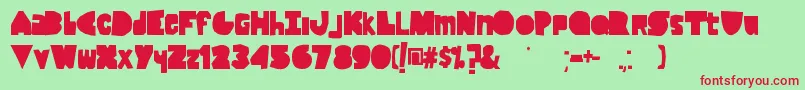 LackOfLuck Font – Red Fonts on Green Background