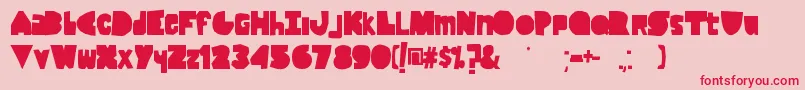LackOfLuck Font – Red Fonts on Pink Background
