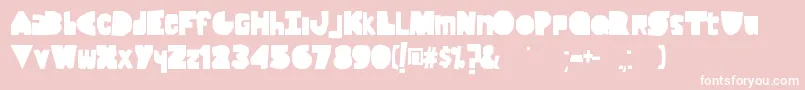 LackOfLuck Font – White Fonts on Pink Background