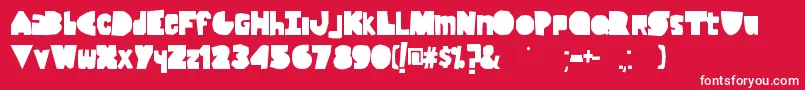 LackOfLuck Font – White Fonts on Red Background