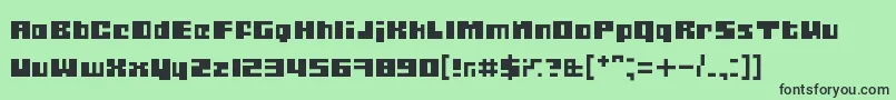 Gubblablo Font – Black Fonts on Green Background