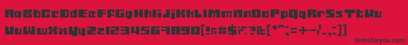 Gubblablo Font – Black Fonts on Red Background