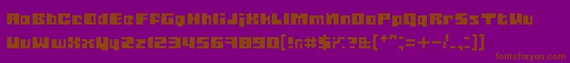 Gubblablo-Schriftart – Braune Schriften auf violettem Hintergrund