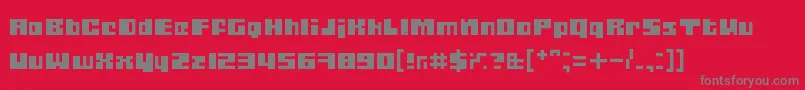 Gubblablo Font – Gray Fonts on Red Background