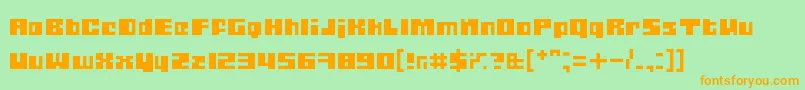 Gubblablo Font – Orange Fonts on Green Background