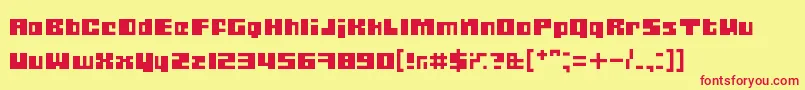 Gubblablo Font – Red Fonts on Yellow Background