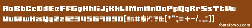 Gubblablo Font – White Fonts on Brown Background