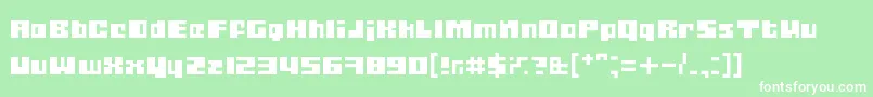 Gubblablo Font – White Fonts on Green Background