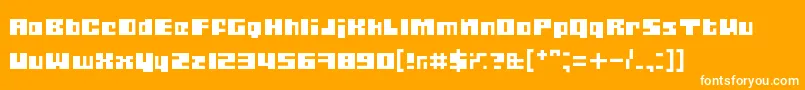 Gubblablo Font – White Fonts on Orange Background