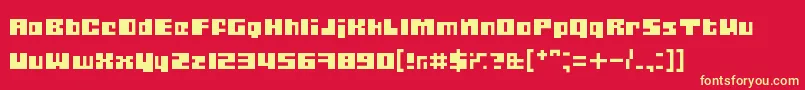 Gubblablo Font – Yellow Fonts on Red Background