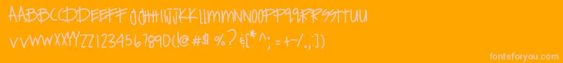 Expensivehabits Font – Pink Fonts on Orange Background