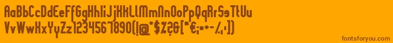 SlimaniaboldBlack Font – Brown Fonts on Orange Background