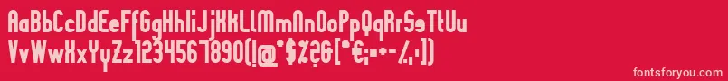 SlimaniaboldBlack Font – Pink Fonts on Red Background