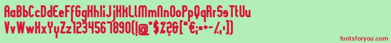 SlimaniaboldBlack Font – Red Fonts on Green Background