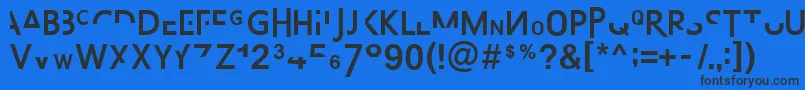 AbsurdsansFp Font – Black Fonts on Blue Background