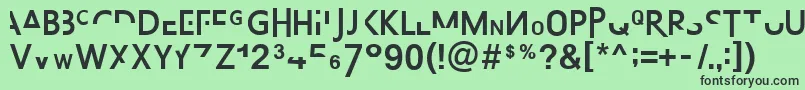 AbsurdsansFp Font – Black Fonts on Green Background