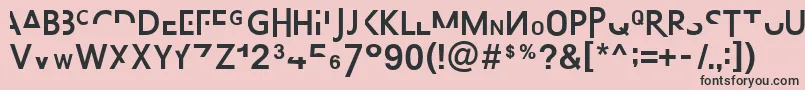 AbsurdsansFp-Schriftart – Schwarze Schriften auf rosa Hintergrund