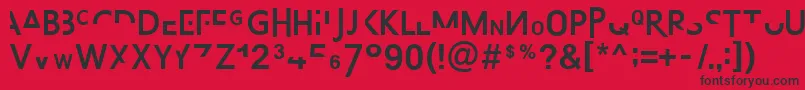 AbsurdsansFp Font – Black Fonts on Red Background