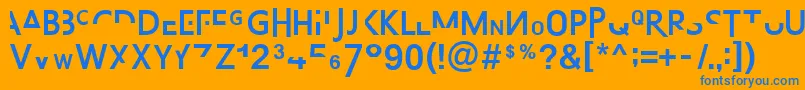 AbsurdsansFp Font – Blue Fonts on Orange Background