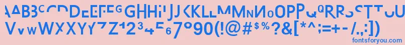 AbsurdsansFp Font – Blue Fonts on Pink Background