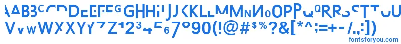 fuente AbsurdsansFp – Fuentes Azules Sobre Fondo Blanco