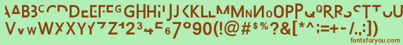 AbsurdsansFp Font – Brown Fonts on Green Background