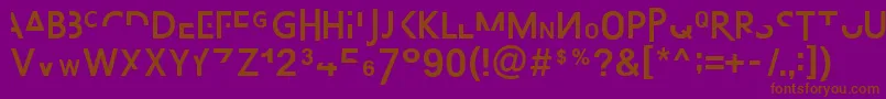 fuente AbsurdsansFp – Fuentes Marrones Sobre Fondo Morado