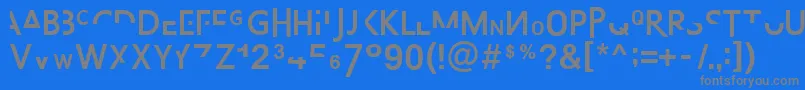 AbsurdsansFp Font – Gray Fonts on Blue Background