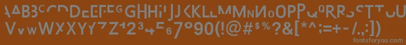 AbsurdsansFp Font – Gray Fonts on Brown Background