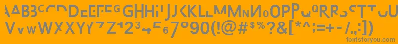 AbsurdsansFp Font – Gray Fonts on Orange Background