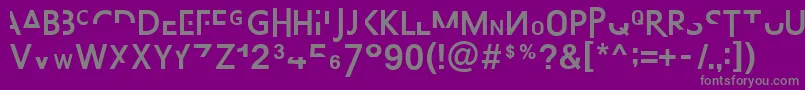 AbsurdsansFp Font – Gray Fonts on Purple Background
