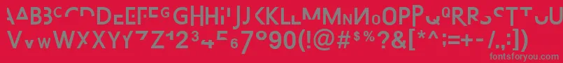 AbsurdsansFp Font – Gray Fonts on Red Background