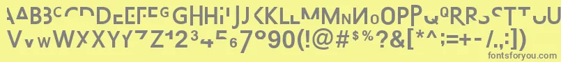 AbsurdsansFp Font – Gray Fonts on Yellow Background