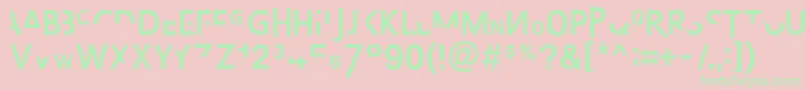 AbsurdsansFp Font – Green Fonts on Pink Background