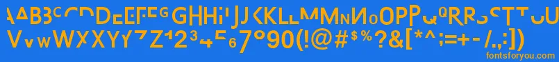AbsurdsansFp Font – Orange Fonts on Blue Background