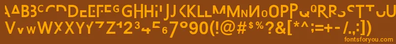AbsurdsansFp Font – Orange Fonts on Brown Background