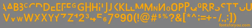 AbsurdsansFp Font – Orange Fonts on Gray Background