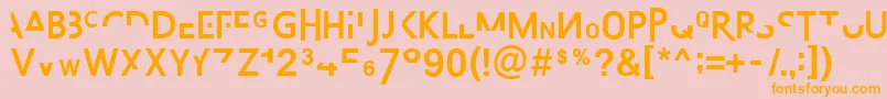 AbsurdsansFp Font – Orange Fonts on Pink Background