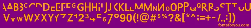 AbsurdsansFp Font – Orange Fonts on Purple Background