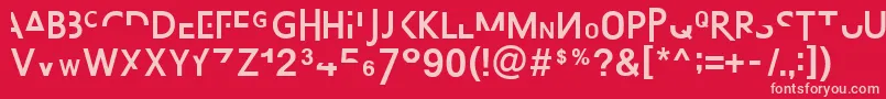 AbsurdsansFp Font – Pink Fonts on Red Background