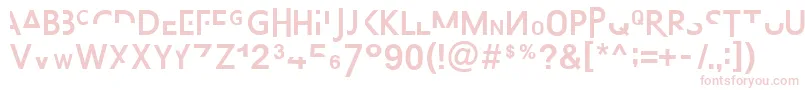 Police AbsurdsansFp – polices roses sur fond blanc